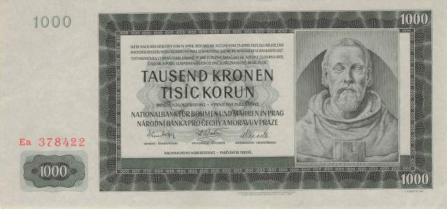 1000 Kronen 1942 ro.566d EA